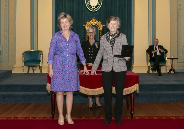 2021 Amanda And Mary Receiving Order Of Australia Medal, Governor Of Victoria Large